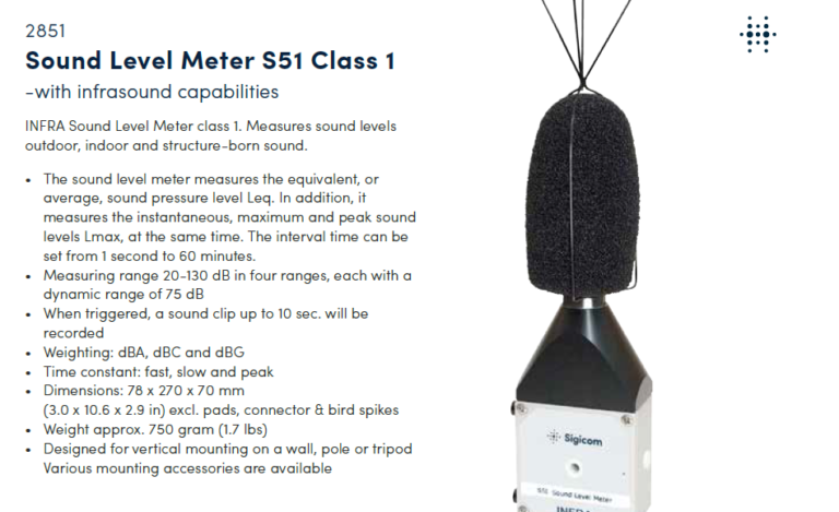 Sigicom INFRA S51 Noise Meter